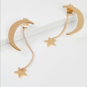NWT Arula Illusion Moon & Star Earrings.